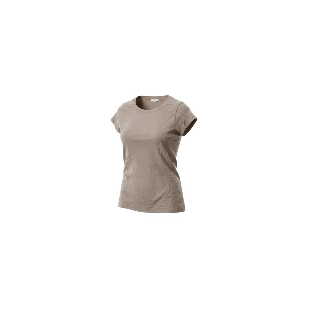Heart & Hips T-Shirt Womens Large Taupe Short Sleeve Cotton Blend LKT1005LE